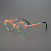Janan Cat Eyes Titanium Glasses Frame Cat Eye Frames Southood Orange Green